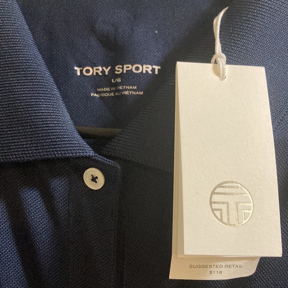 Tory Burch- Tory Sport Tech Pique Sleeveless Polo - Picture 2 of 2